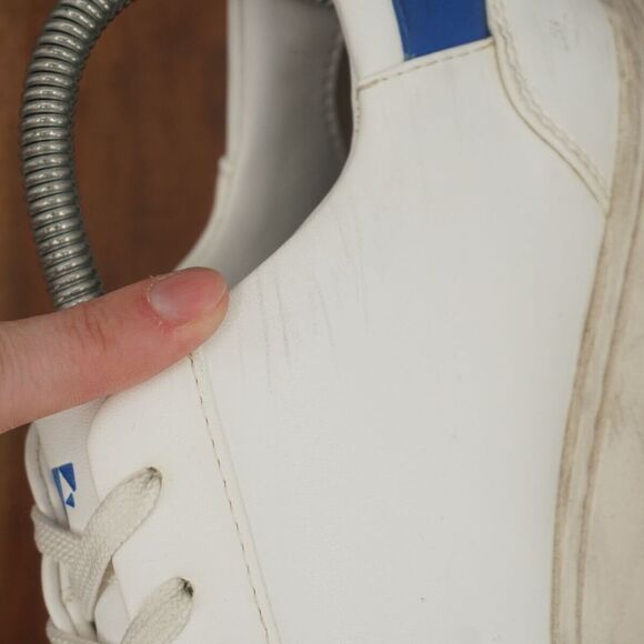 Thousand Fell Womens Vegan Lace Up Sneakers Size 8 White Midnight Blue - Picture 9 of 12